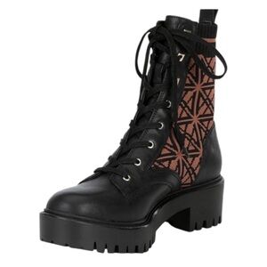 Antonio Melani “Dempsayy” 20th Anniversary Combat Booties -NWOT- Black/Brown